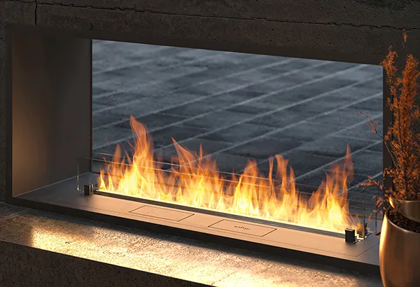 INFIRE ETRONIC 2 SIDE 1200 - dwustronny biokominek do zabudowy